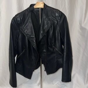 Black Faux Leather Jacket